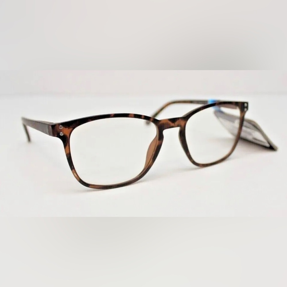 NWT BLUE LIGHT Foster Grant Matte Brown Tort Shell Glasses Braxton TRT